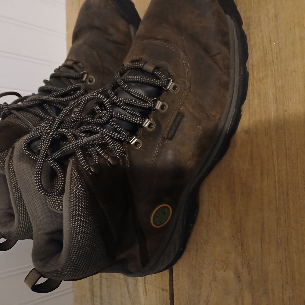 Timberland Brown Rugged Boots with Lace-Up Design